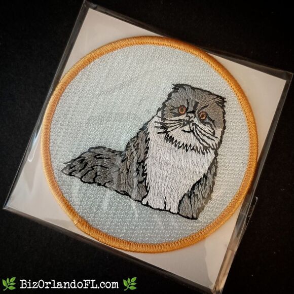 ARTISANAL GIFTS: Cat Embroidered Iron-On Patch 3" ** BRAND NEW IN PACKAGING ** - Picture 1 of 3